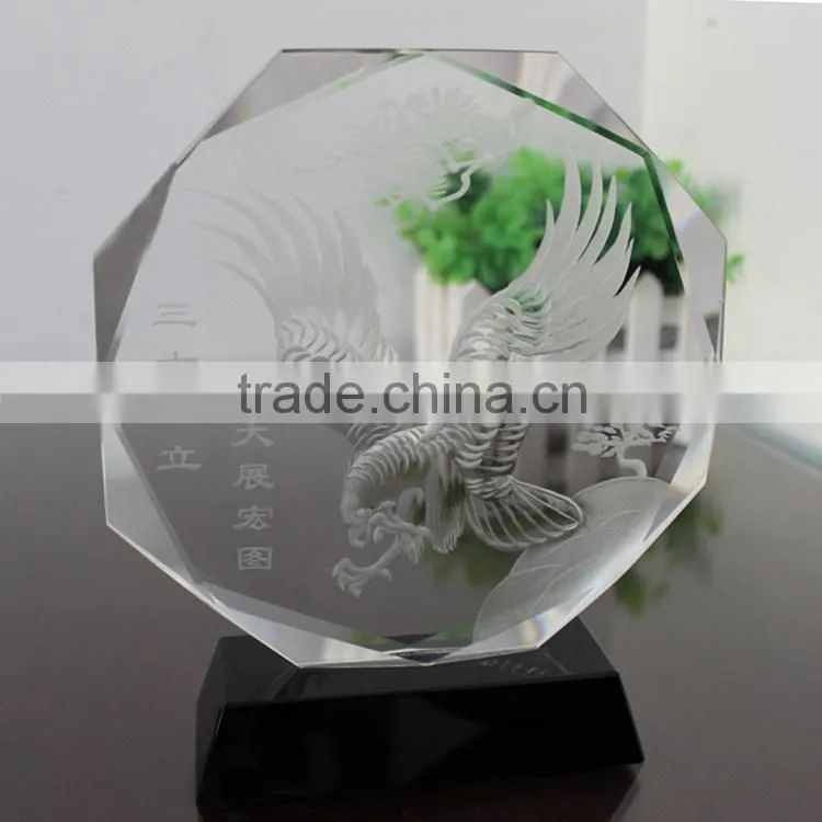 Eagle Crystal Glass Home Decoration Items Furnishing
