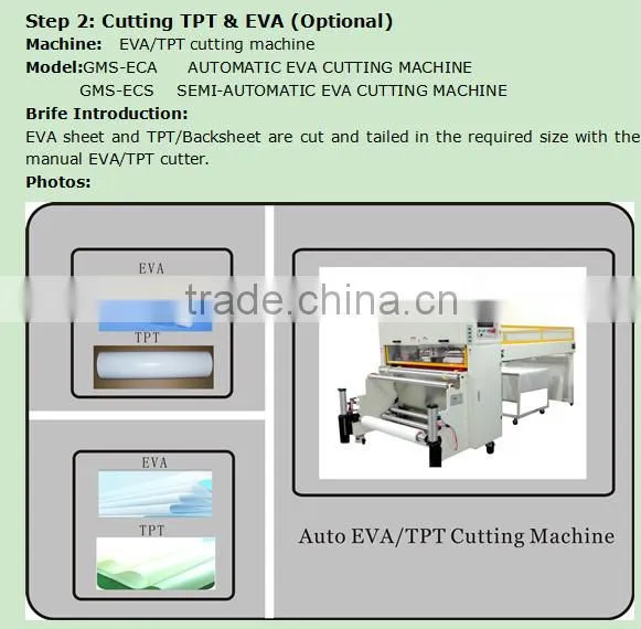 Automatic EVA/TPT cutting machine