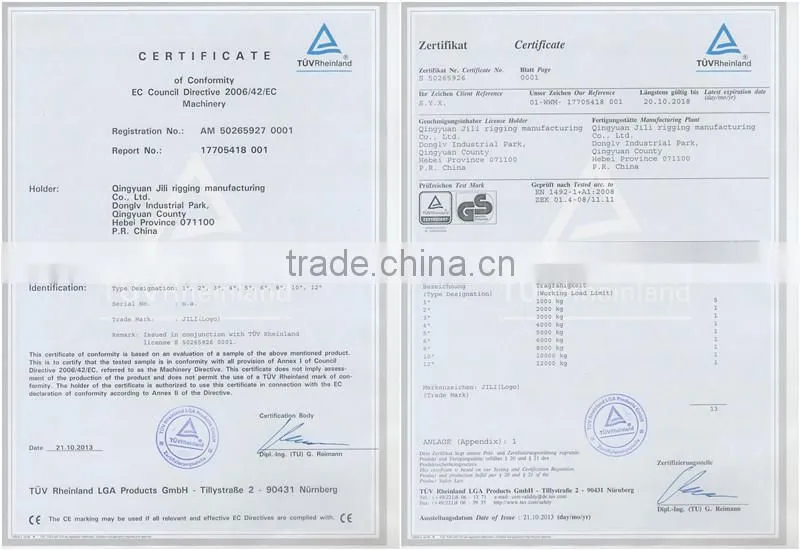 wire slings safety factor 6:1 polyester tape for round sling