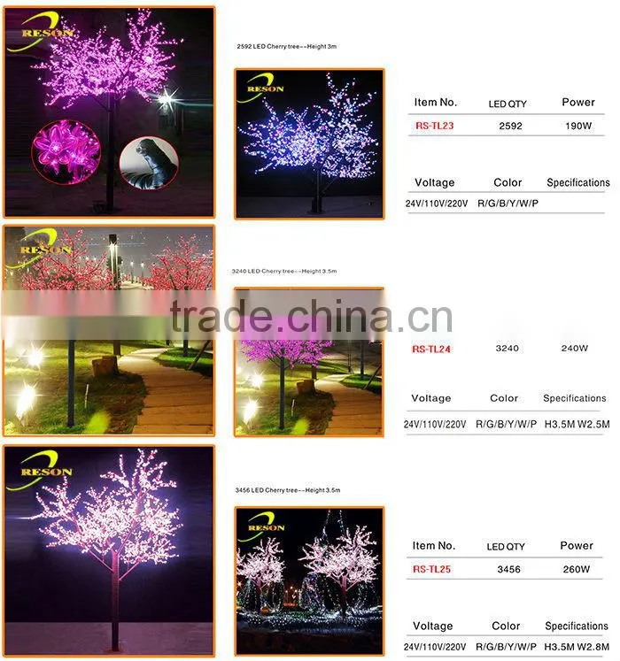 outdoor christmas led cherry tree light led street lighting