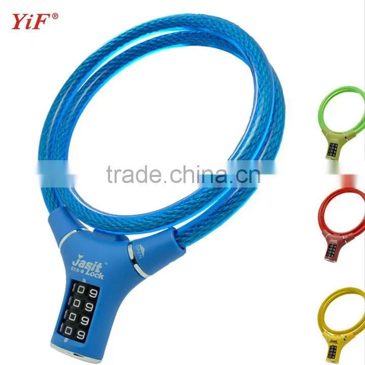 YiFeng 4 Dials Cable Bicycle Lock YF20815 with 10000 combinations