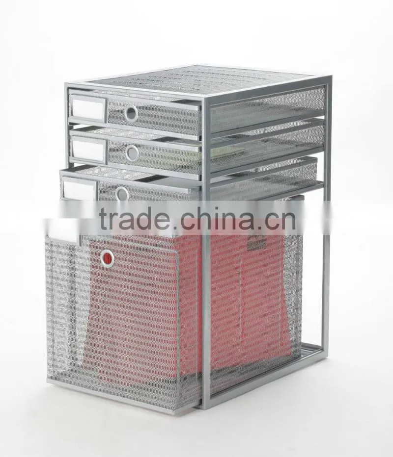 black metal mesh file filling tray