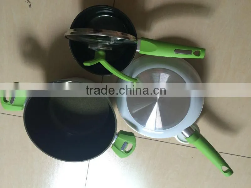 New design 5Pcs with non-stick coating round frying pan