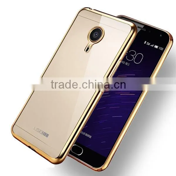C&T Soft Flexible Ultra Thin Gel TPU Transparent Back Plating Bumper Case Cover for Meizu Pro 5