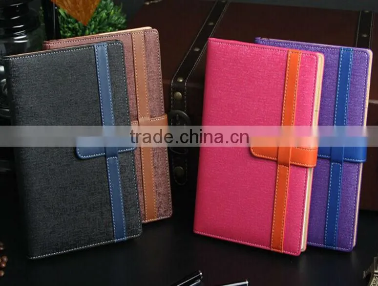 New colorful cover decorative pu leather writing notepad manufacturer for office or student