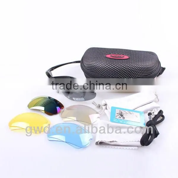 2016 Promotion Fashion Cycling Glasses with interchange lens