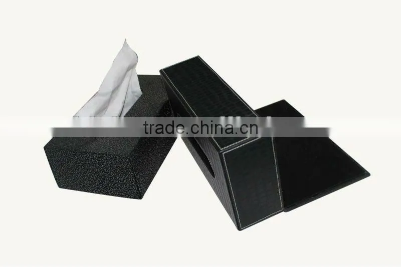 2015new-style elegat pu wooden paper napkin/tissue box
