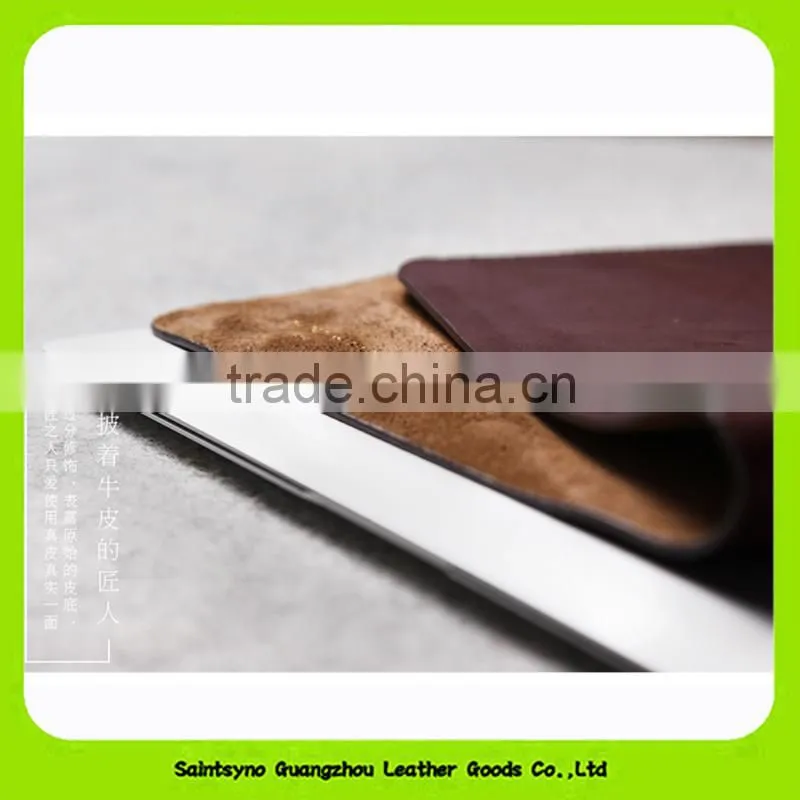 15059 High end Eco-friendly genuine leather case for ipad 2 4 mini 4 air 2 at factory price