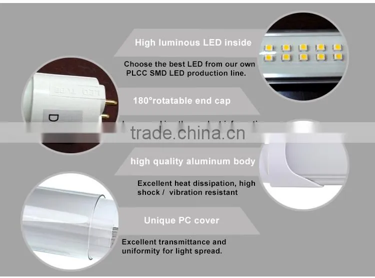 high quality energy saving T5 led tube light ce rohs SMD 2835 1200mm T5 led tube lamp
