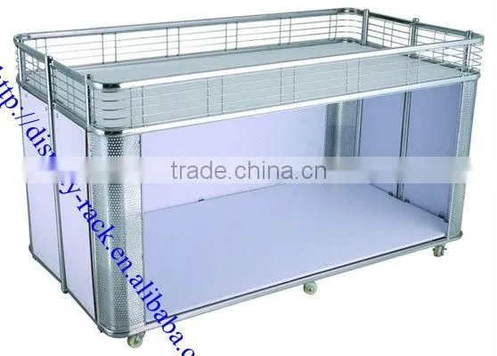 supermarket metal folding promotion desk cart HSX-182