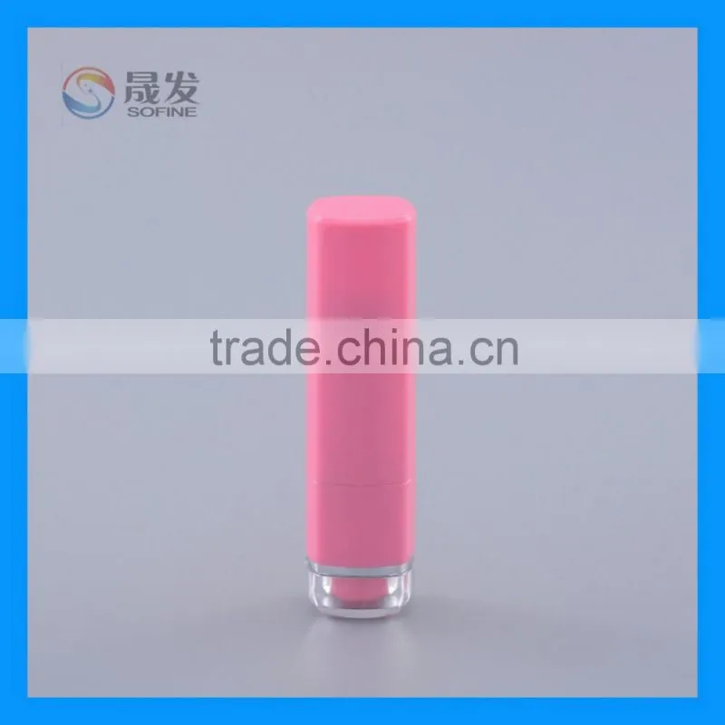 Produce cosmetic lighted pink plastic custom empty lipstick tube