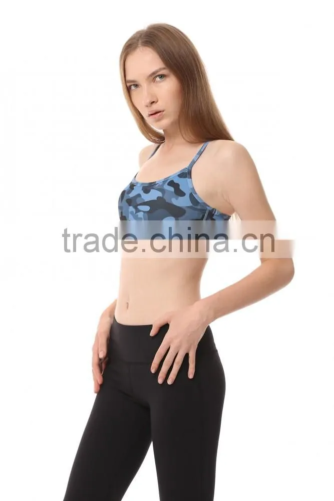 New Trendy Printed Women Active Workout Bra Top