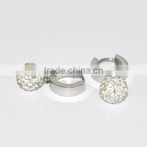 Stainless Steel Round Stud Earrings For Women(BE10710)