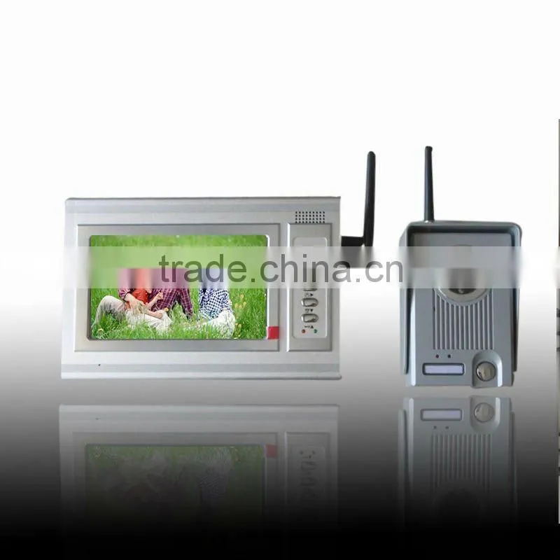 Wireless video door phone with colour and SD memory Card