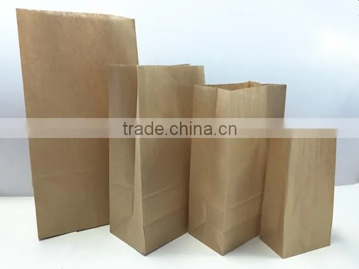 Glassine Lined Paper Gourmet Bags/square food bag/kraft paper bag