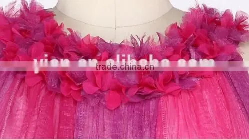 2015 Fashion Princess Family Dress Boutique Store Newest Korean Style Cheaper Chiffon Mother Daughter Dress