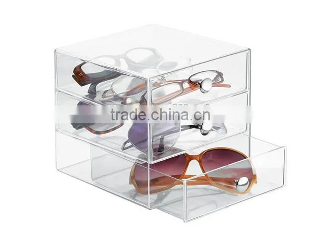 with 3 drawer acrylic storage organizer box
