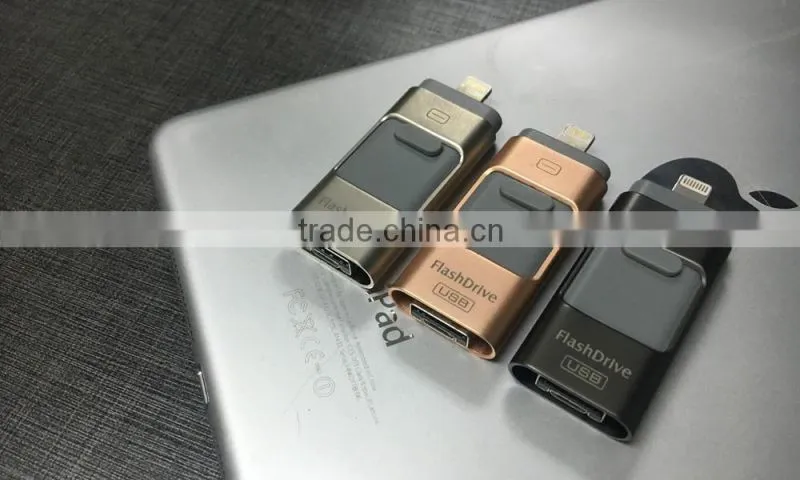 dual otg usb flash drive for computer and smartphone Iphone 32GB 64GB USB2.0 otg usb flash drive