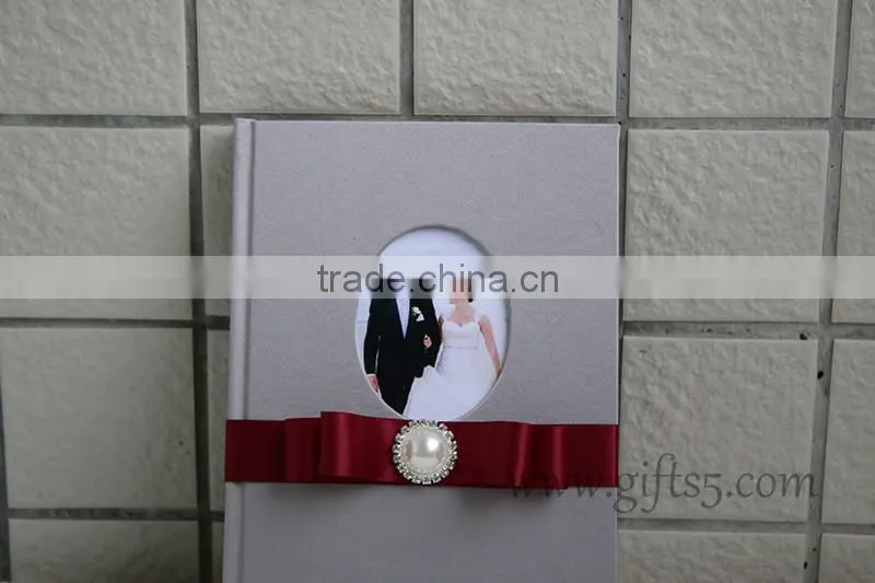 Rustic wedding guest book in handmade bridal book