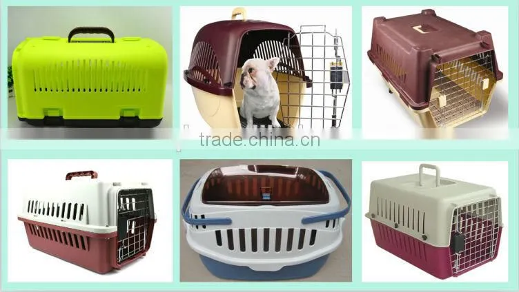 travel dog carrier made of plastic and steel wire sturdy and durable carrier for dog or cat