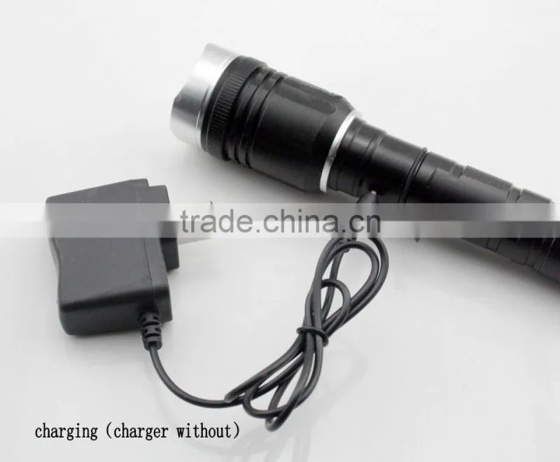 aluminum magnetic rechargeable led flashlight