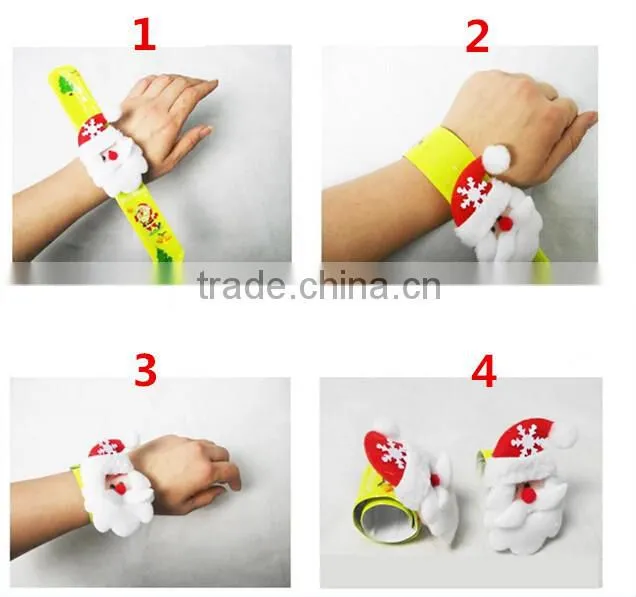 2014 Christmas Gifts Slap Christmas bracelets Wholesale, promotional christmas gift