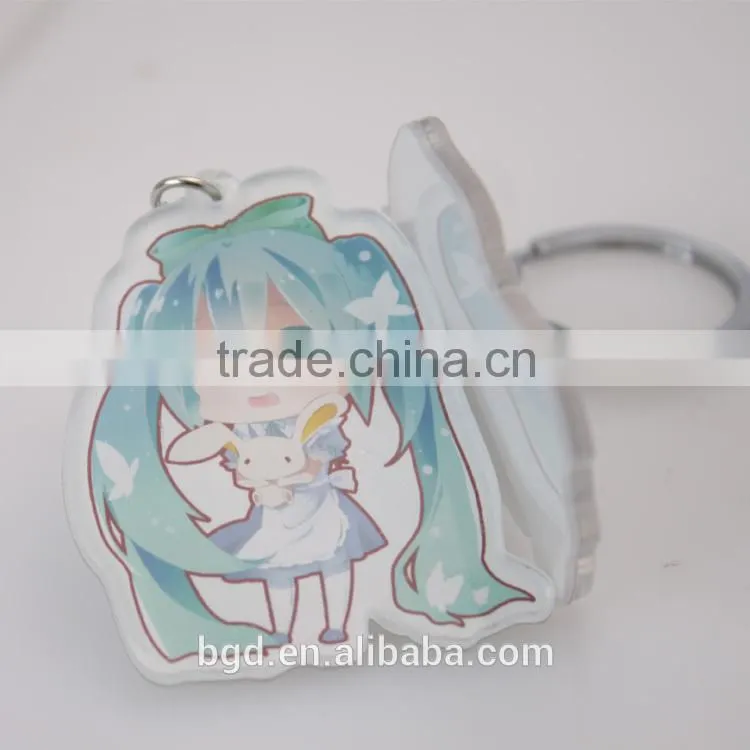 Custom acrylic keychains charm make in china