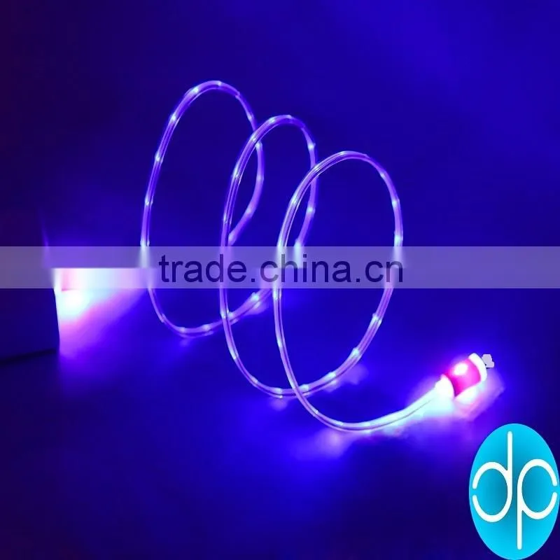 new products 2016 flashing LED light micro usb cable for phones