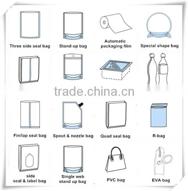 gravure printing food packaging stand up bag with zipper and window