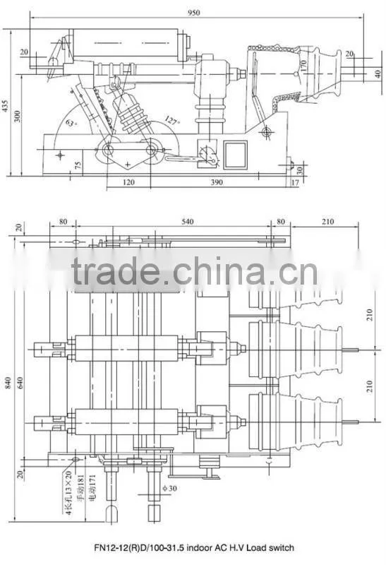 12KV FN12-12 Indoor H.V. Load Break Switch (LBS)