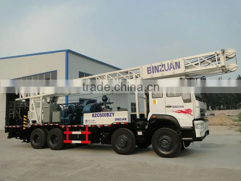 Multifunction!! BZCY600BZY full hydraulic truck mounted drilling rig