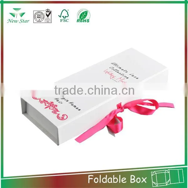 2015 white luxury cardboard paper foldable box