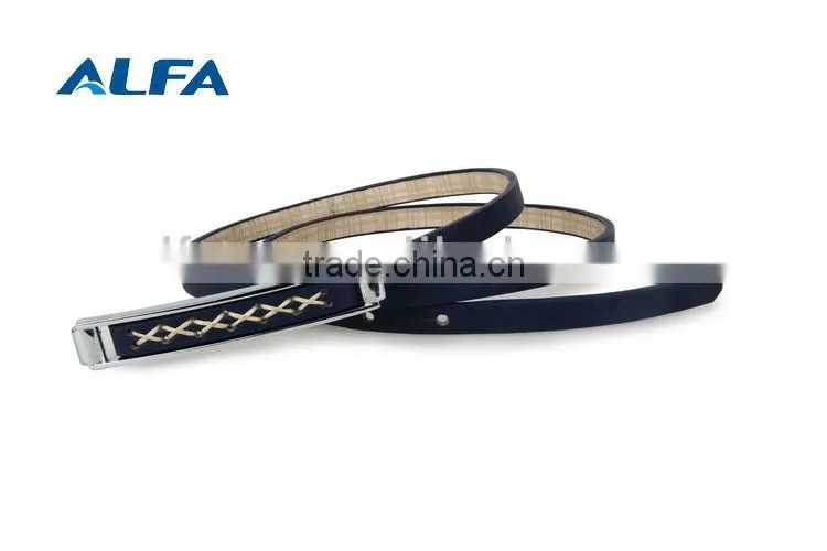 New Rectangle Snap Buckle Leather Belt
