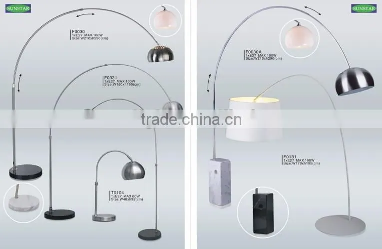 Arm Adjustable Wooden Metal Table And Floor Lamp Set