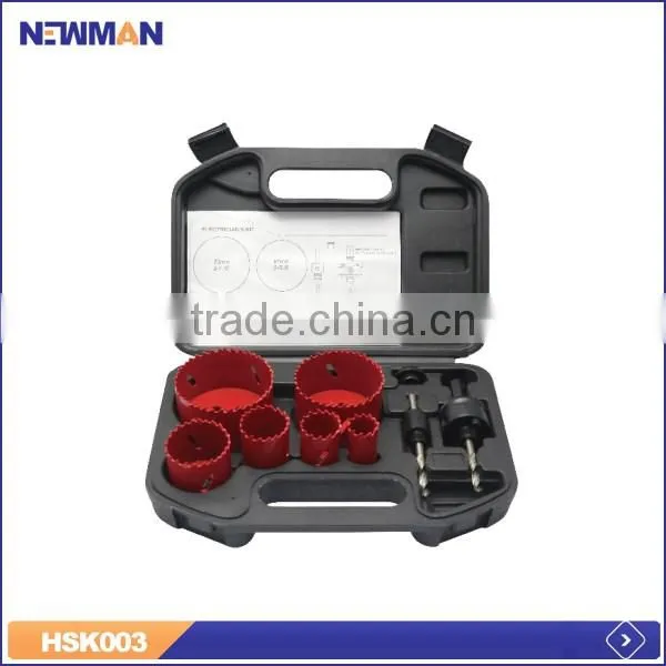 22mm-73mm 9pcs steel hole saw cutter