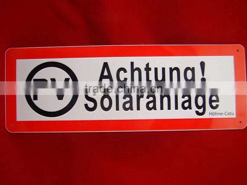 reflective pvc warning sign