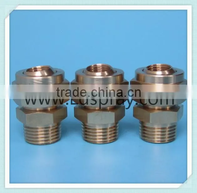 SS swivel joint with brass or stainless steel spjt spiral nozzle