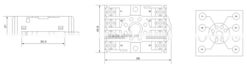 HEIGHT Hot Sale PF085A Relay Socket / 8pin Relay Socket/General relay socket with High Quality Factory Price