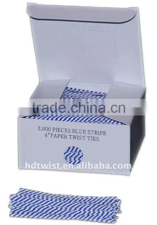 4" Paper twist ties /stripes