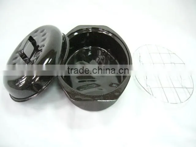 Enamel roaster pan