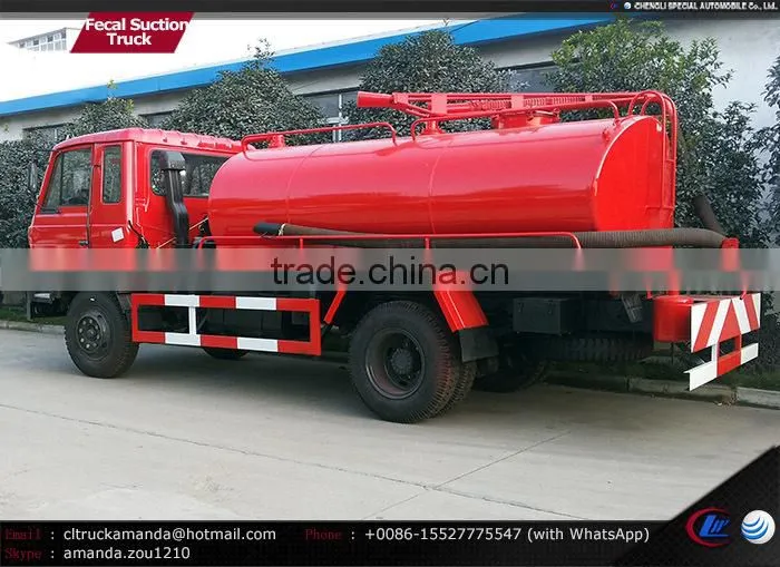 4*2 170hp 7000-8000 liters fecal suction truck Dongfeng vacuum truck 8m3