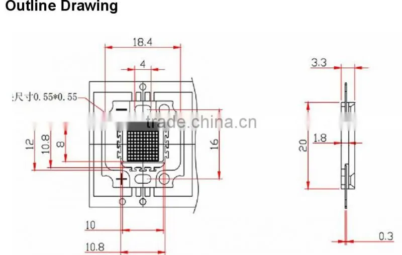 10w UV high power led 365nm,380nm,400nm led for uv flatbed printer