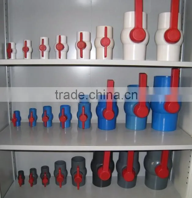 White ASTM pvc ball valve