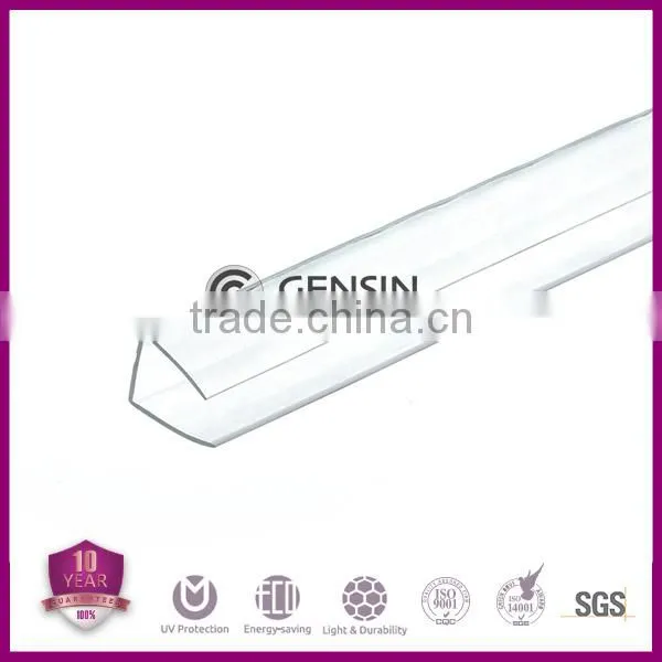 China grade A policarbonate profile/greenhouse sheet profile/pc profile