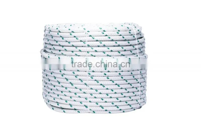 Diamond braided polyester rope on roller