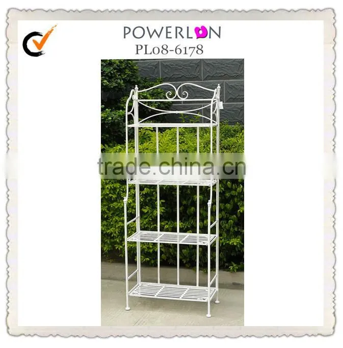 4-tier folding metal flower pot rack
