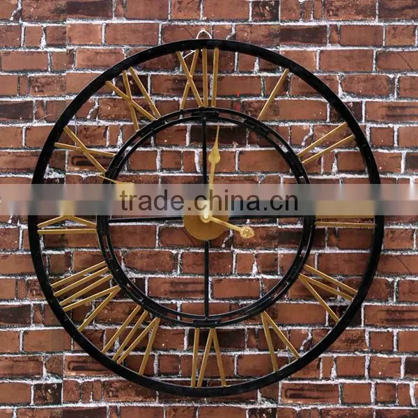 Metal Roman Numeral Clock Home decor wall clocks