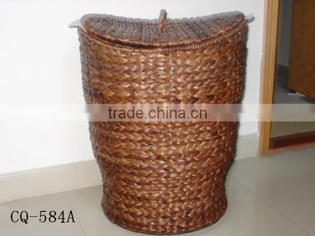 Linyi hotsale wicker trash can baskets with handle from manufacturer