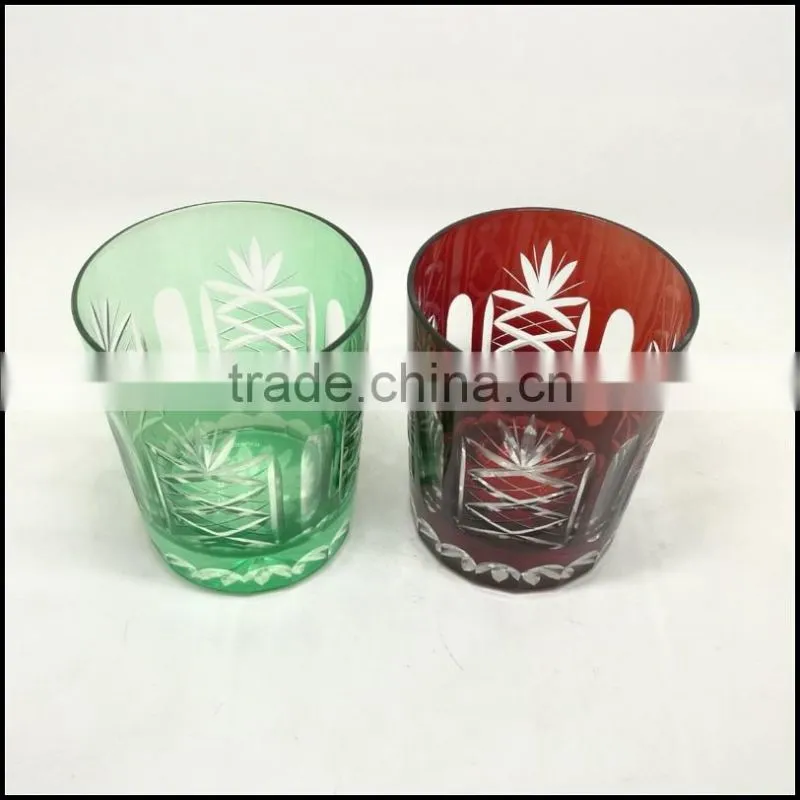 2017 trendy hand cut to clear wine glass drinking tumbler