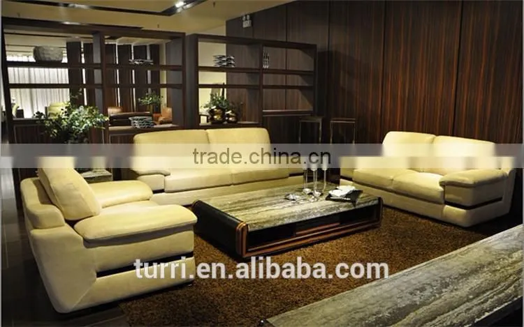 living room modern sectional Italian leather sofa